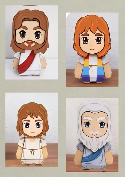 Personagens bíblicos montados — exemplo 1